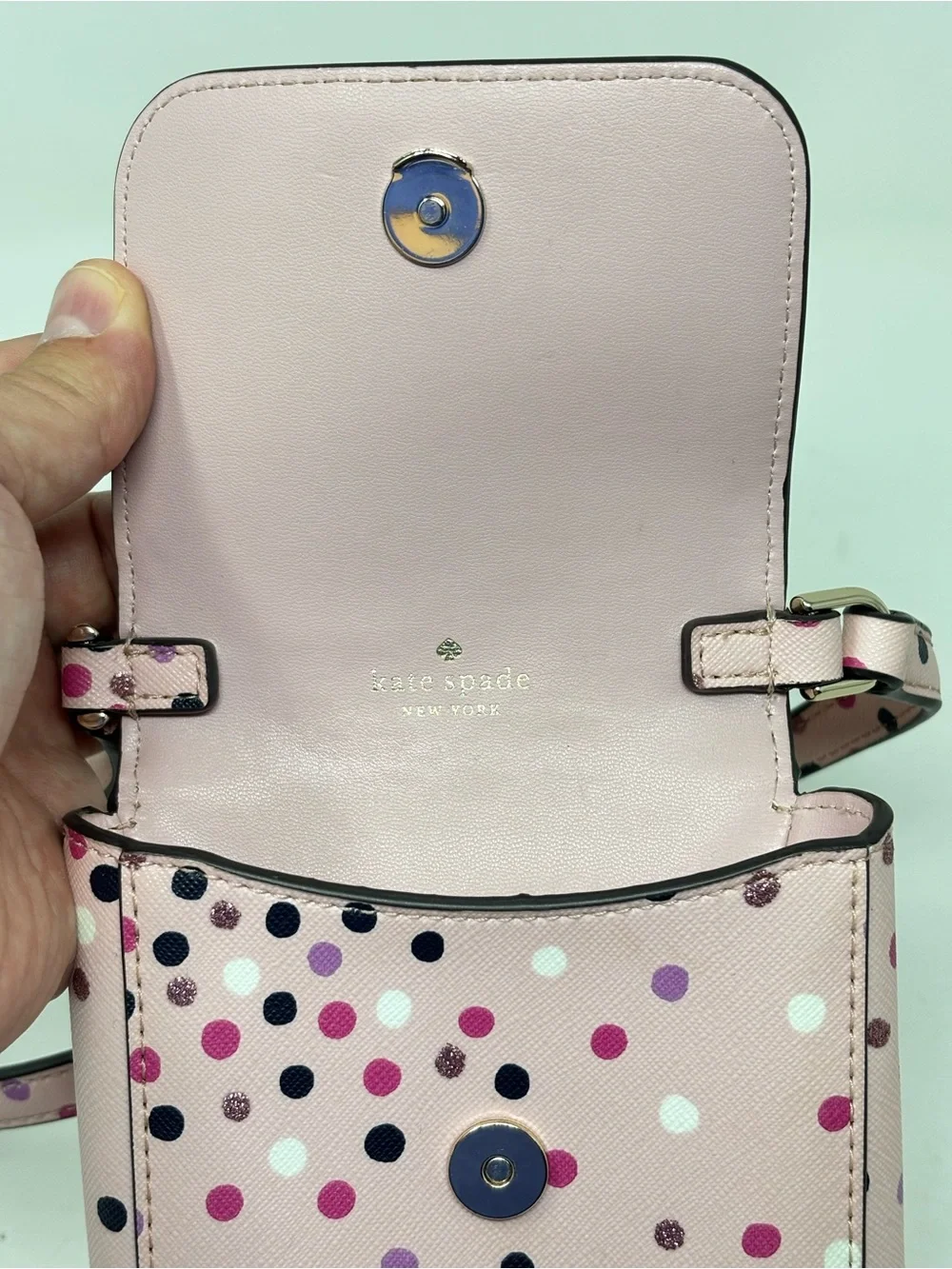 Kate Spade New York Staci Festive confetti polka dot phone crossbody purse